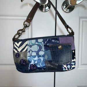 Coach Baguette Denim Patchwork Purse